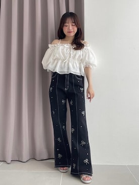 「アイテム（パンツ）」を使った、もちをさん（レディース・144cm）の秋コーディネート