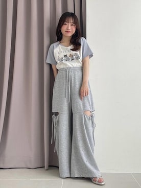「アイテム（サンダル）」を使った、もちをさん（レディース・144cm）の秋コーディネート