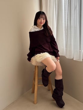 「アイテム（パンツ）」を使った、もちをさん（レディース・144cm）の秋コーディネート