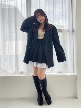 「アイテム（スカート）」を使った、もちをさん（レディース・144cm）の秋コーディネート