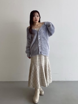 「アイテム（カーディガン/ボレロ）」を使った、もちをさん（レディース・144cm）の秋コーディネート