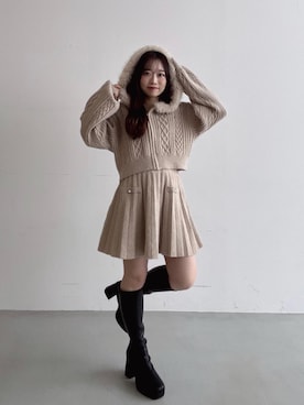 「アイテム（パーカー）」を使った、もちをさん（レディース・144cm）の秋コーディネート