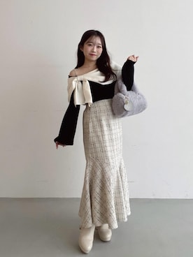 「アイテム（スカート）」を使った、もちをさん（レディース・144cm）の秋コーディネート