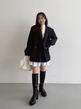 「アイテム（ブーツ）」を使った、もちをさん（レディース・144cm）の秋コーディネート