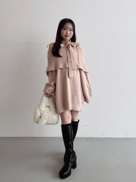 「アイテム（ワンピース/ドレス）」を使った、もちをさん（レディース・144cm）の秋コーディネート