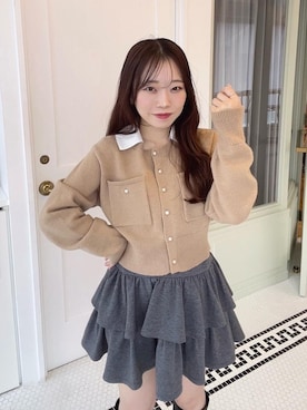 「アイテム（トップス）」を使った、もちをさん（レディース・144cm）の秋コーディネート