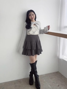 「アイテム（スカート）」を使った、もちをさん（レディース・144cm）の秋コーディネート