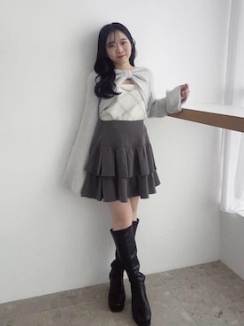 「アイテム（スカート）」を使った、もちをさん（レディース・144cm）の秋コーディネート