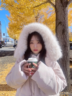 「アイテム（ダウンジャケット/コート）」を使った、もちをさん（レディース・144cm）の秋コーディネート