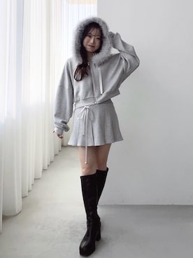 「アイテム（スカート）」を使った、もちをさん（レディース・144cm）の冬コーディネート