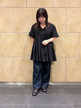 「アイテム（モカシン/デッキシューズ）」を使った、Launaleaさん（レディース・157cm）の秋コーディネート