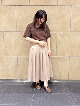 「アイテム（モカシン/デッキシューズ）」を使った、Launaleaさん（レディース・150cm）の秋コーディネート