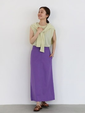 「IENA」｜「アイテム（アクセサリー）」を使った、endoさん（レディース・162cm）の春コーディネート