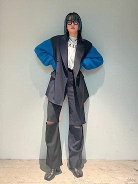 値下げ！メゾンスペシャル バックスリットカットジレ Back Slit Cut off Over Gilet/バックスリットカットオフ