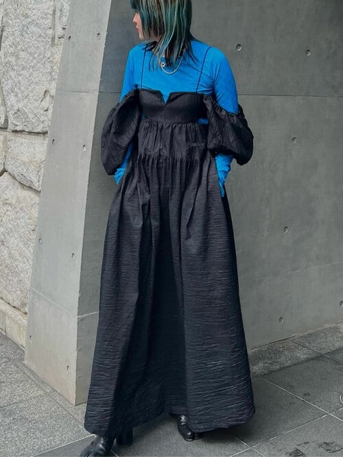 MAISON SPECIAL 2WAYスリーブボリュームワンピース ブラック MAISON SPECIAL（メゾンスペシャル）の「2WAYスリーブボリューム