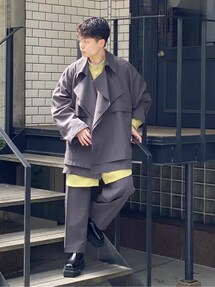 メゾンスペシャル シアーレイヤリングプライムオーバーショートトレンチブルゾン MAISON SPECIAL（メゾンスペシャル）の「《ユニセックスアイテム