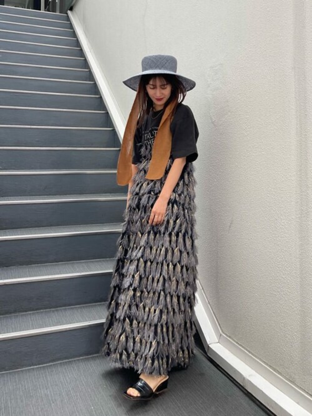 Maison special フリンジ ジャガード ワンピース MAISON SPECIAL 2WAY