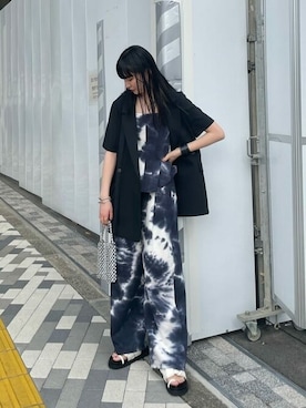 「MAISON SPECIAL（メゾンスペシャル）のアイテム（サロペット/オーバーオール）」を使った、MAISON SPECIALさん（レディース・170cm）の春コーディネート