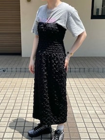 メゾンスペシャル ダイヤシャーリングスカート ブラック MAISON SPECIAL（メゾンスペシャル）の「ダイヤシャーリング