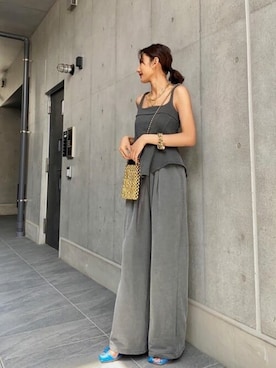 「MAISON SPECIAL（メゾンスペシャル）のアイテム（サロペット/オーバーオール）」を使った、MAISON SPECIALさん（レディース・168cm）の夏コーディネート