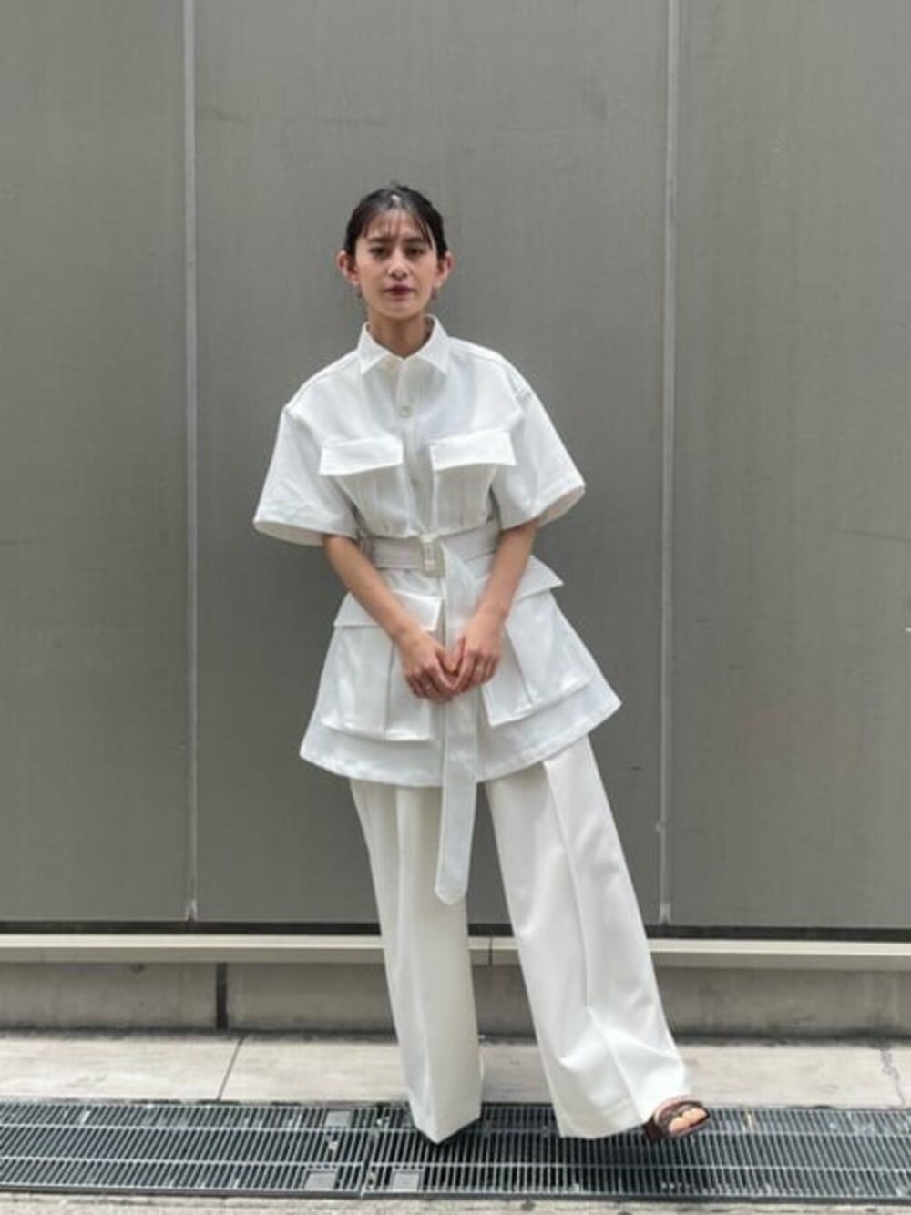 Back Open Pleats MAISON SPECIAL バックオープンプリーツチュニック