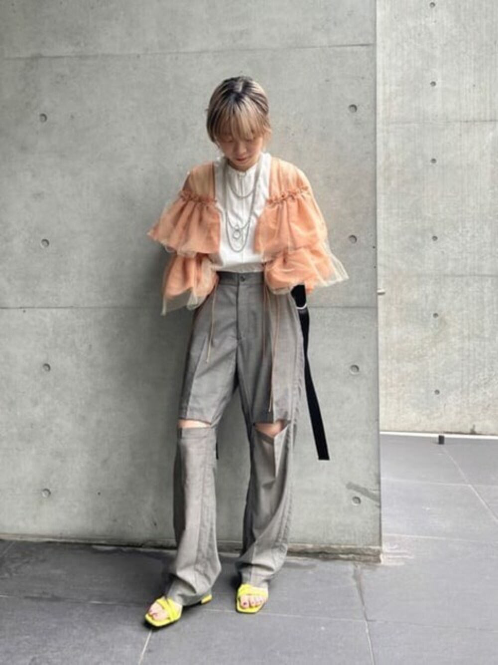 チュールオーガンジーベスト【MAISON SPECIAL/メゾンスペシャル