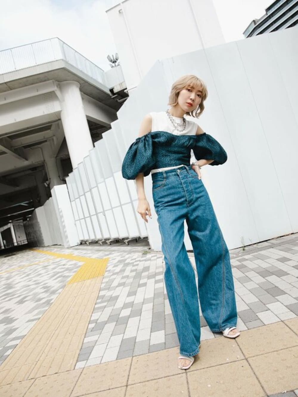 MAISON SPECIAL オフショルジャガードブラウス　メゾンスペシャル MAISON SPECIAL（メゾンスペシャル）の「オフショルジャガード