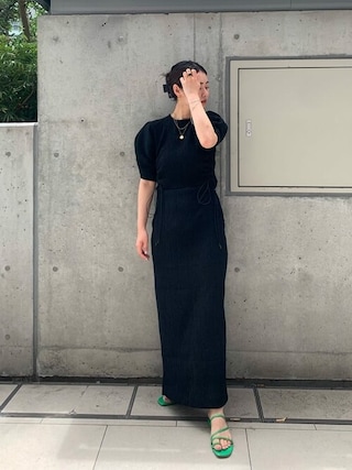 MAISON SPECIAL / スタックギャザーワンピース/FREE/--/BLK/21221265203 スタックギャザーワンピース【MAISON SPECIAL/メゾンスペシャル】を