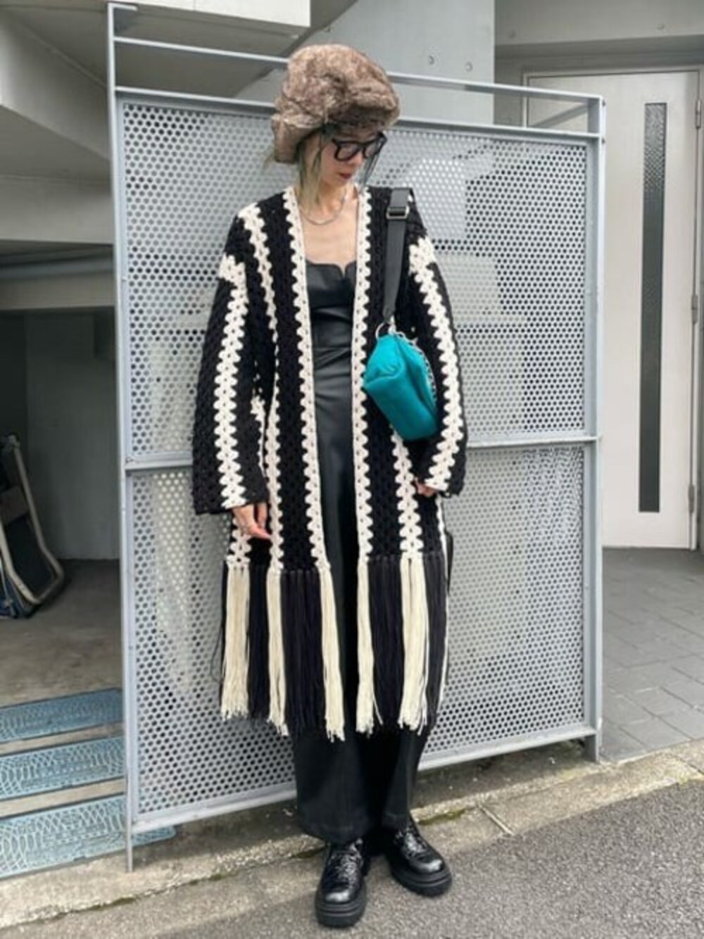 レディース メゾンスペシャル ハンドクロシェフリンジカーデ