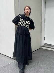 MAISON SPECIAL メゾンスペシャル シャーリングチェックブラトップ CHIE NINOMIYA COLLABORATION＞シャーリングチェックブラトップ