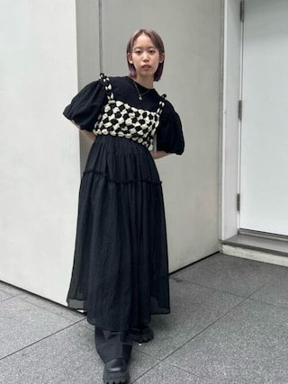 MAISON SPECIAL メゾンスペシャル シャーリングチェックブラトップ CHIE NINOMIYA COLLABORATION＞シャーリングチェックブラトップ