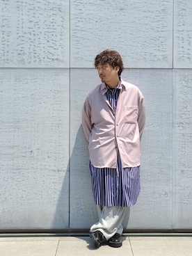 「MAISON SPECIAL（メゾンスペシャル）のアイテム（スウェットパンツ）」を使った、MAISON SPECIALさん（メンズ・168cm）の夏コーディネート