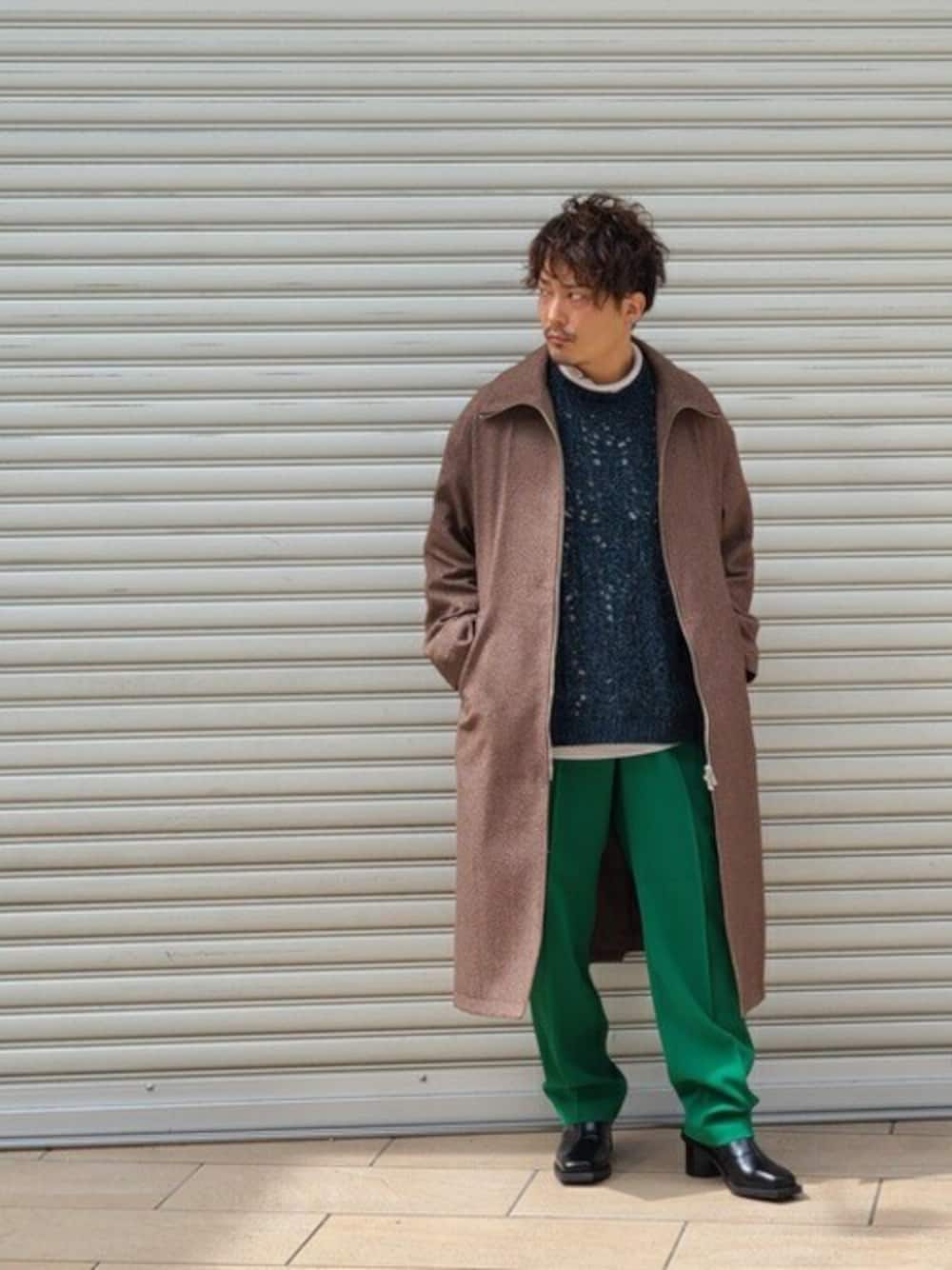 ユニセックスアイテム》ツイードZIPプライムオーバースタンド