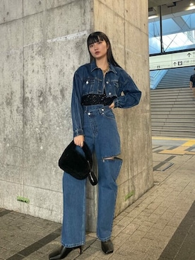 「アイテム（デニムジャケット）」を使った、MAISON SPECIALさん（レディース・170cm）の秋コーディネート