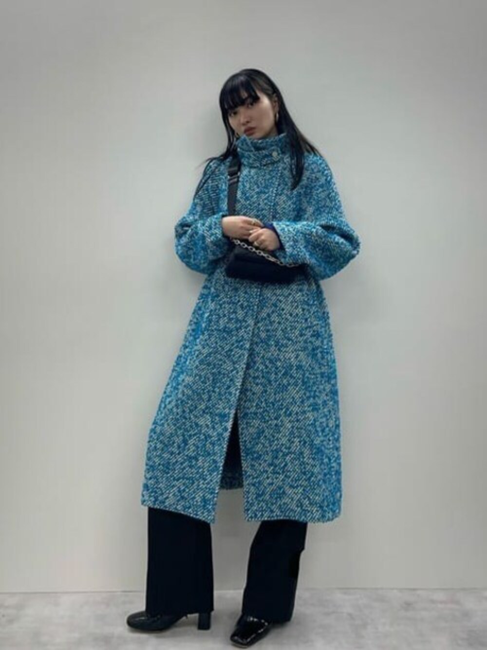 大人気カラー【美品】メゾンスペシャル ループツイードステンカラーコート アンゴラ MAISON SPECIAL（メゾンスペシャル）の「ループツイードステンカラー
