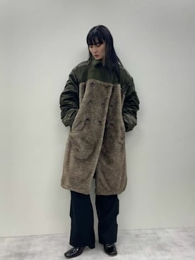 「MAISON SPECIAL（メゾンスペシャル）のアイテム（ステンカラーコート）」を使った、MAISON SPECIALさん（レディース・170cm）の秋コーディネート