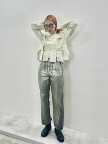 メゾンスペシャル MAISON SPECIAL ハンドバスケットニット 長袖ニット 21222365206 ターコイズ サイズ：FREE MAISON SPECIAL(メゾンスペシャル) ハンドバスケットニット長袖