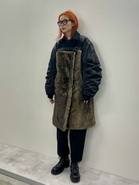 「MAISON SPECIAL（メゾンスペシャル）のアイテム（ステンカラーコート）」を使った、MAISON SPECIALさん（レディース・173cm）の秋コーディネート