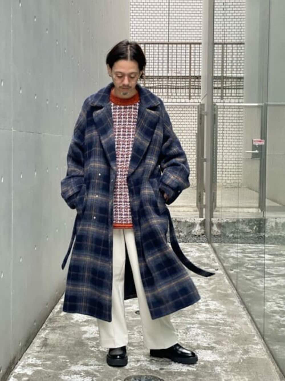 超美品】MAISON SPECIAL ウールシャギーチェックコート