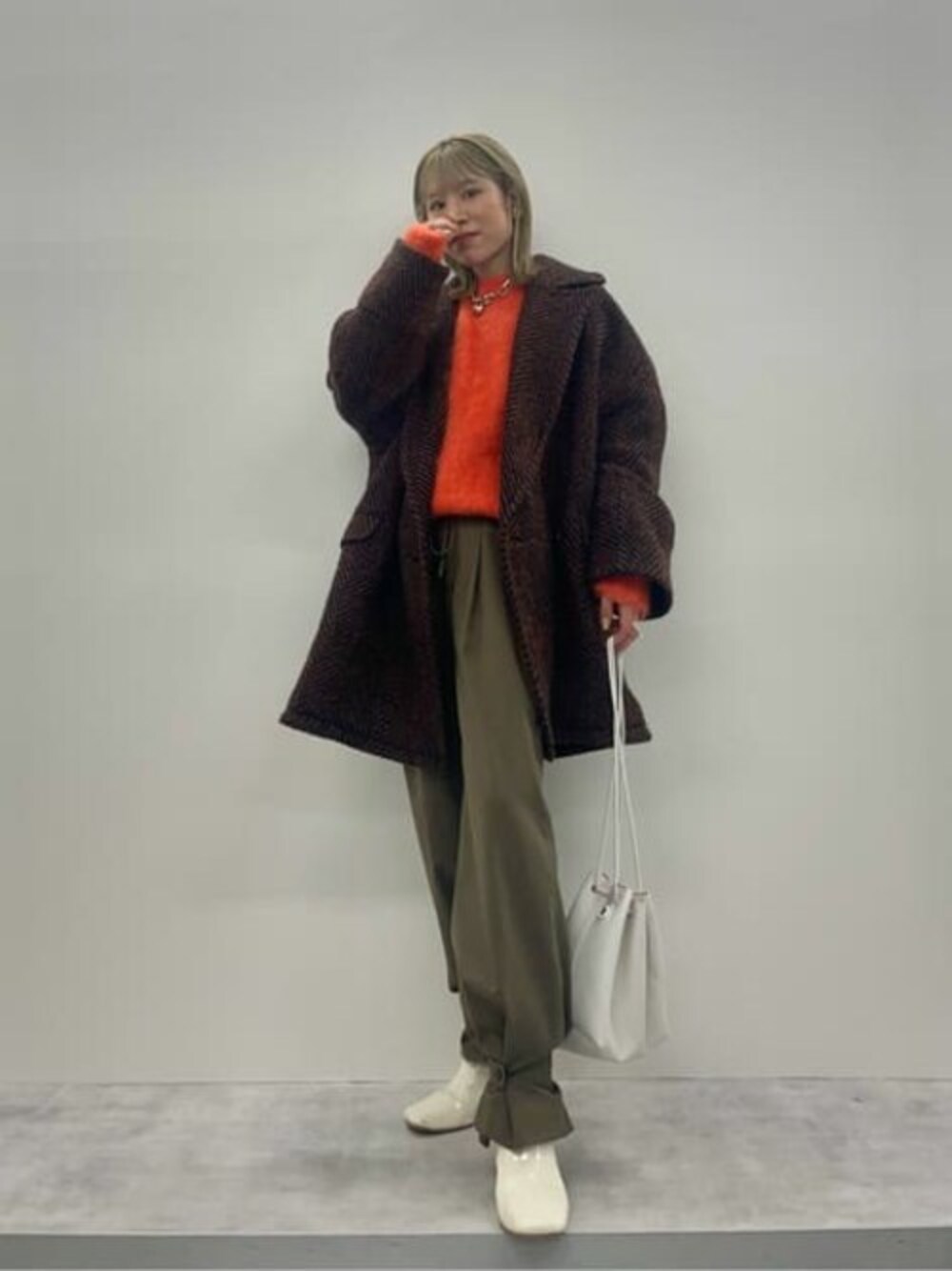 ビッグヘリンボーンミドルコート【MAISON SPECIAL/メゾンスペシャル