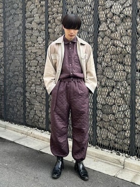 「MAISON SPECIAL（メゾンスペシャル）のアイテム（ブルゾン）」を使った、MAISON SPECIALさん（メンズ・185cm）の秋コーディネート