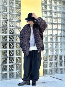 ユニセックスアイテム》3Dレオパードジャガードプライムオーバー