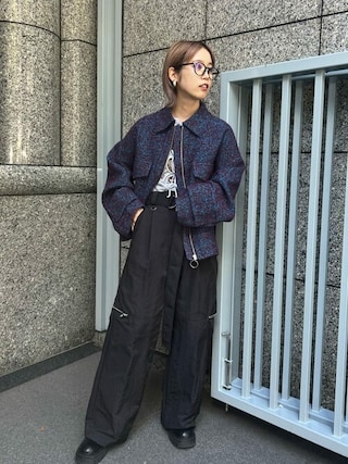 MAISON SPECIAL カラーツイードブルゾン MAISON SPECIAL（メゾンスペシャル）の「カラーツイードブルゾン