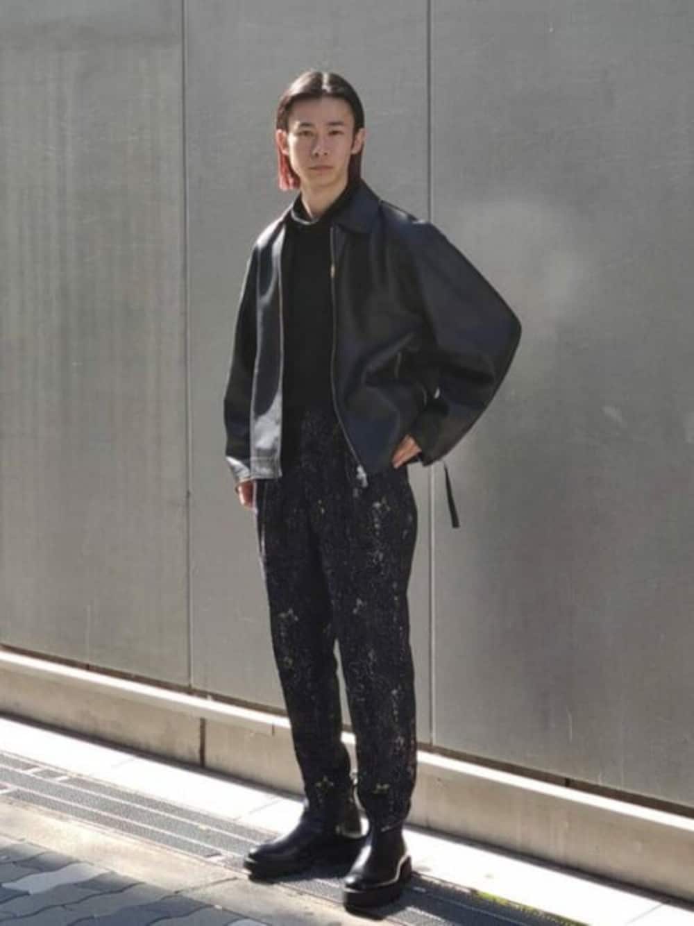 UNISEX》Lamb leather Prime-Over Single Rider Collared Jacket