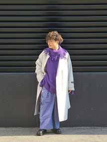 ユニセックスアイテム》SUPER140Sウールカットオフステッチダブル