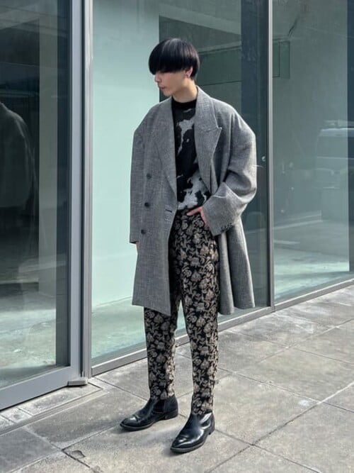 ユニセックスアイテム》モールサラサジャガード2タックキャロット