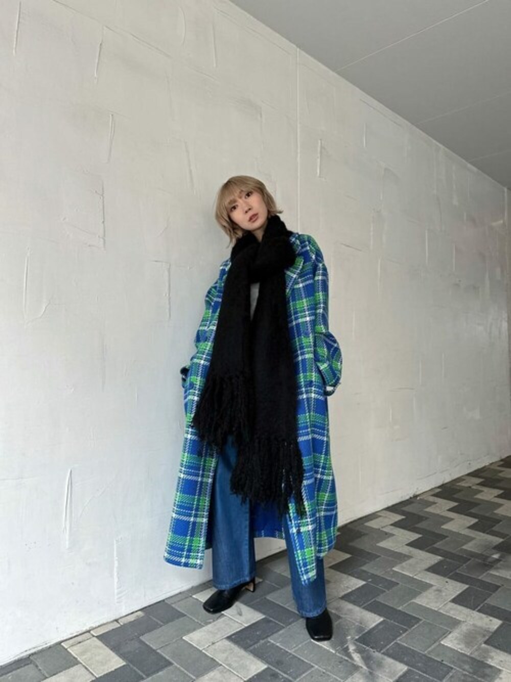 MAISON SPECIAL ロービングチェックオーバーコート　ブルー　完売品 20221124184851895.jpg