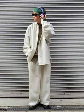 「MAISON SPECIAL（メゾンスペシャル）のアイテム（スラックス）」を使った、MAISON SPECIALさん（メンズ・175cm）の冬コーディネート