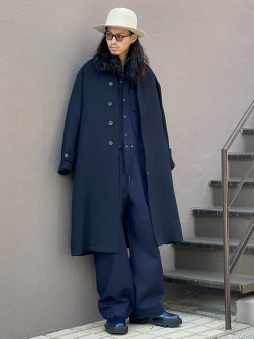 ユニセックスアイテム》ミックスツイードプライムオーバーステンカラー