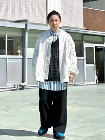 値下げMaison special リーフレースプライムオーバーMA-1 MAISON SPECIAL（メゾンスペシャル）の「《ユニセックスアイテム